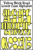Yellow Brick Road Lower Case Alphabet