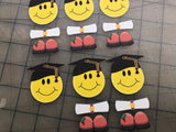 Graduation Smiley Face Gum Head Printable and Directions