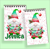 Christmas Gnomes Personalized Notebook Stocking Stuffers