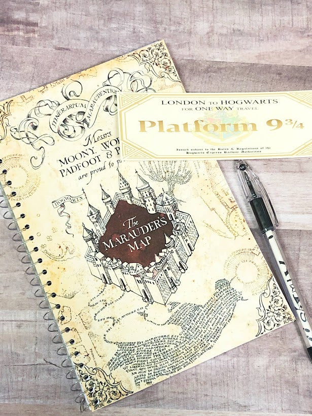 Marauders Map Harry Potter Notebook Journal and Pen Set – DIY Party Mom