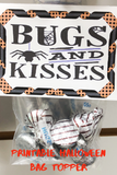 What's Halloween without bugs and kisses? Celebrate Halloween with this fun printable bag topper perfect for classroom parties, trick or treaters, and Halloween party favors.