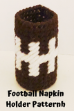 Create a fun football party decoration for your dinner table with this fun football laces napkin ring.  Ring is an easy and fun craft to make if you know the basics of plastic canvas.