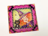 Halloween Monster Glass Coaster Set