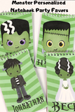 Frankenstein Halloween Monster Personalized Notebook Party Favor