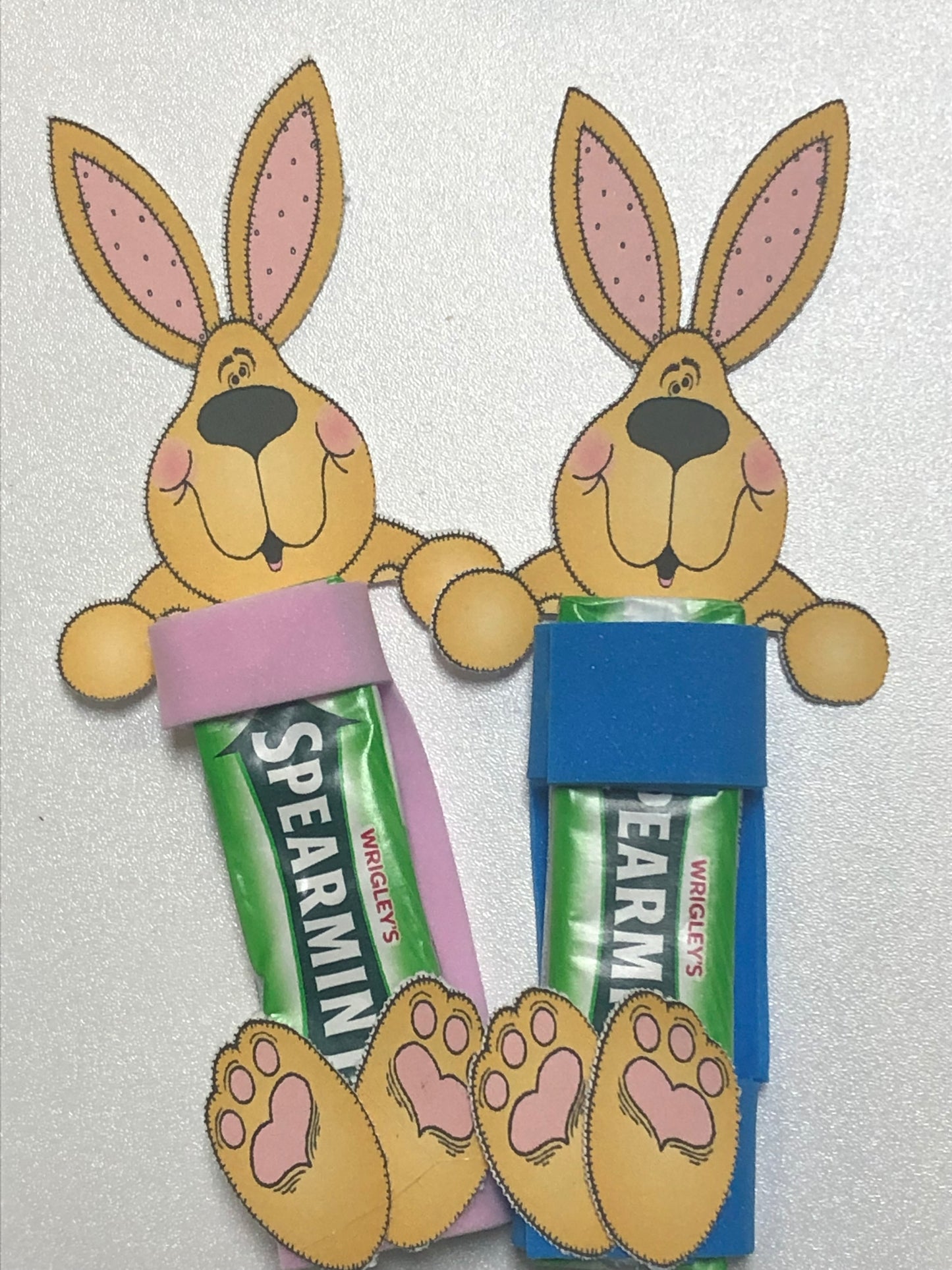 Easter Bunny Gum Head Printable and Directions
