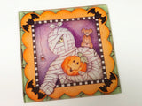 Halloween Monster Glass Coaster Set