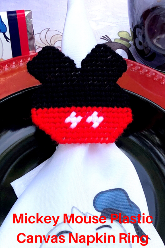 Mickey Mouse Plastic Canvas Napkin Ring Pattern