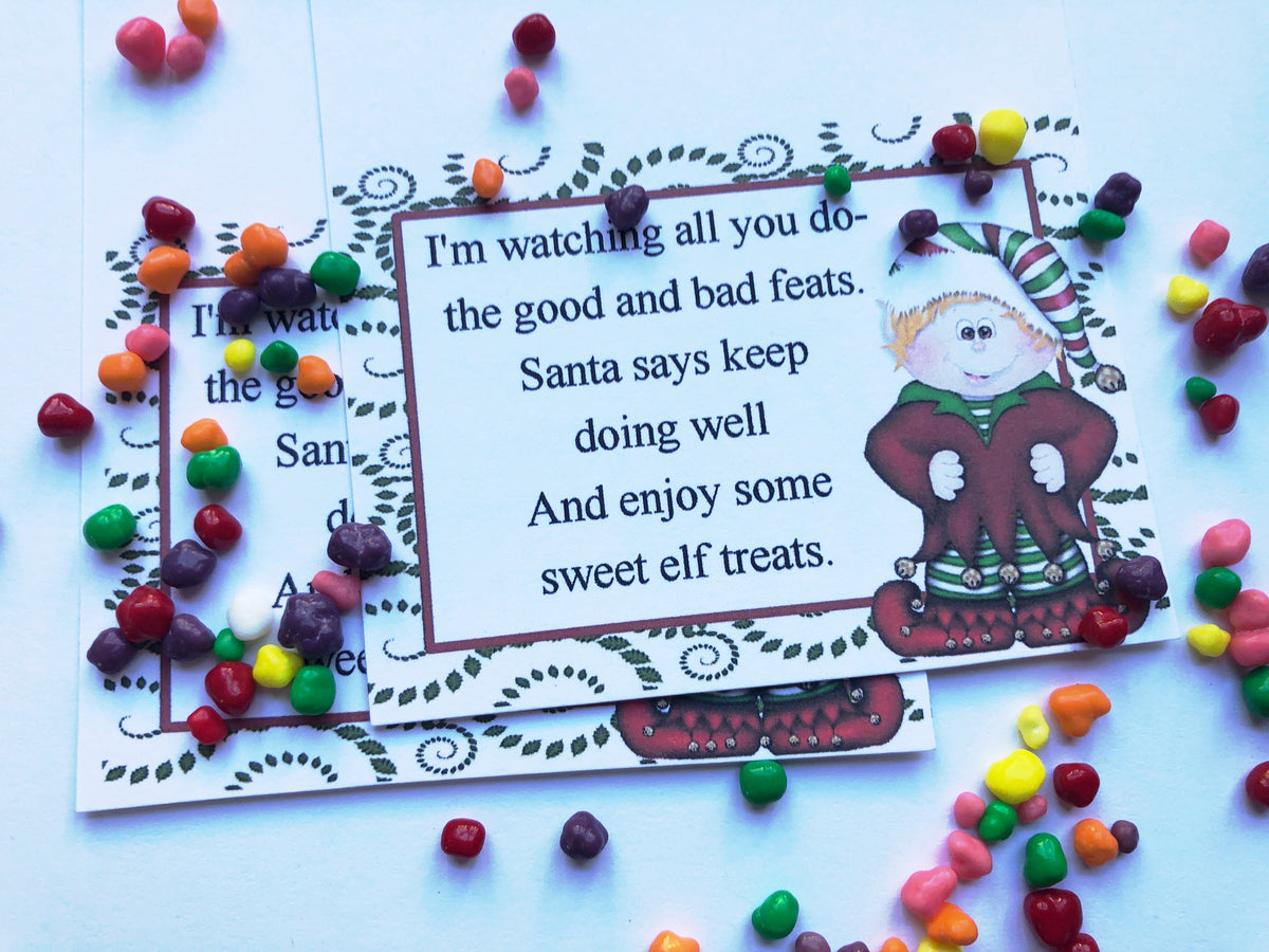 Elf Treats Bag Topper Printable
