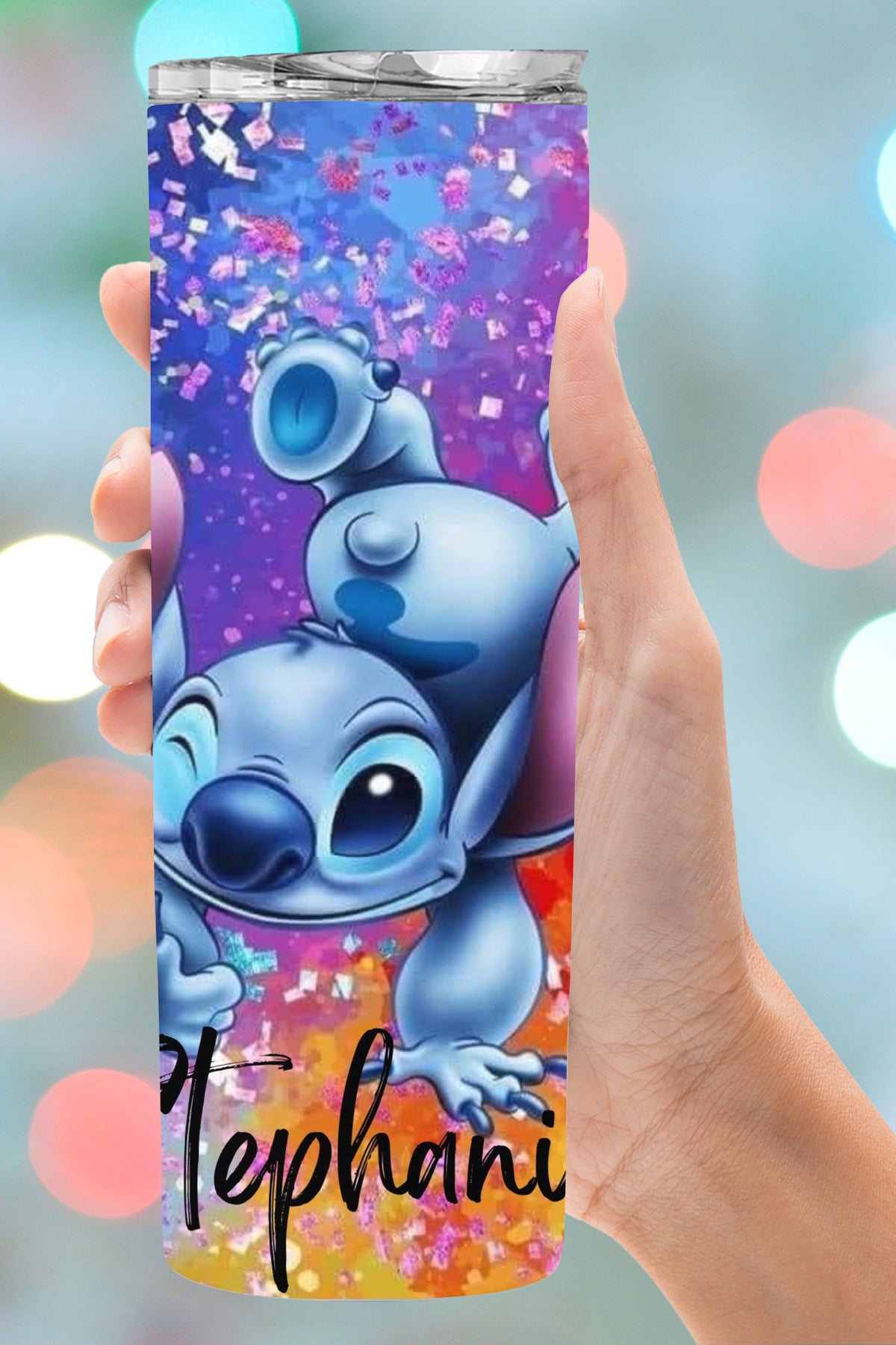Rainbow Stitch Personalized Tumbler *491