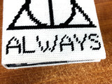 Harry Potter Deathly Hallows Always Mini Notebook Plastic Canvas Pattern
