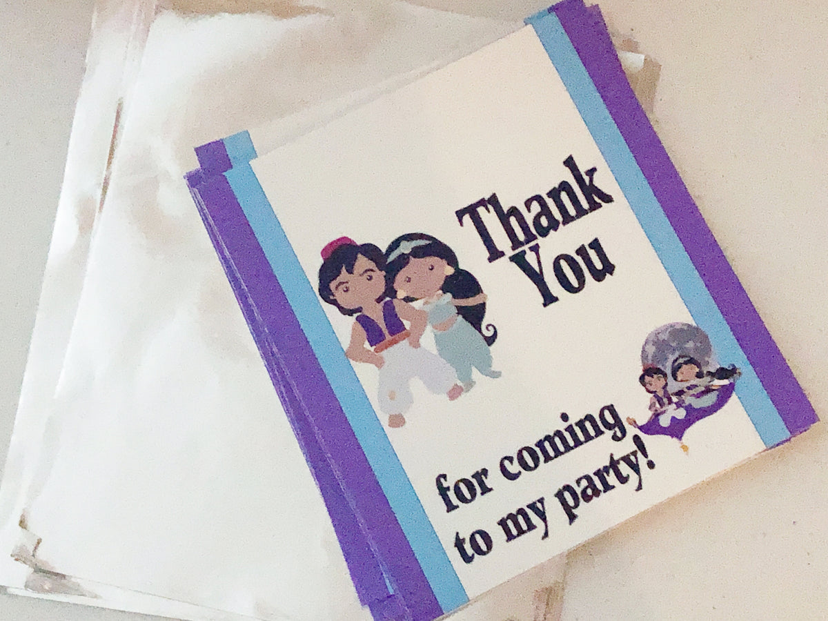 Aladdin Thank You Candy Bar Wrapper