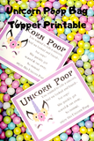 Unicorn Poop with Unicorn Face Bag Topper