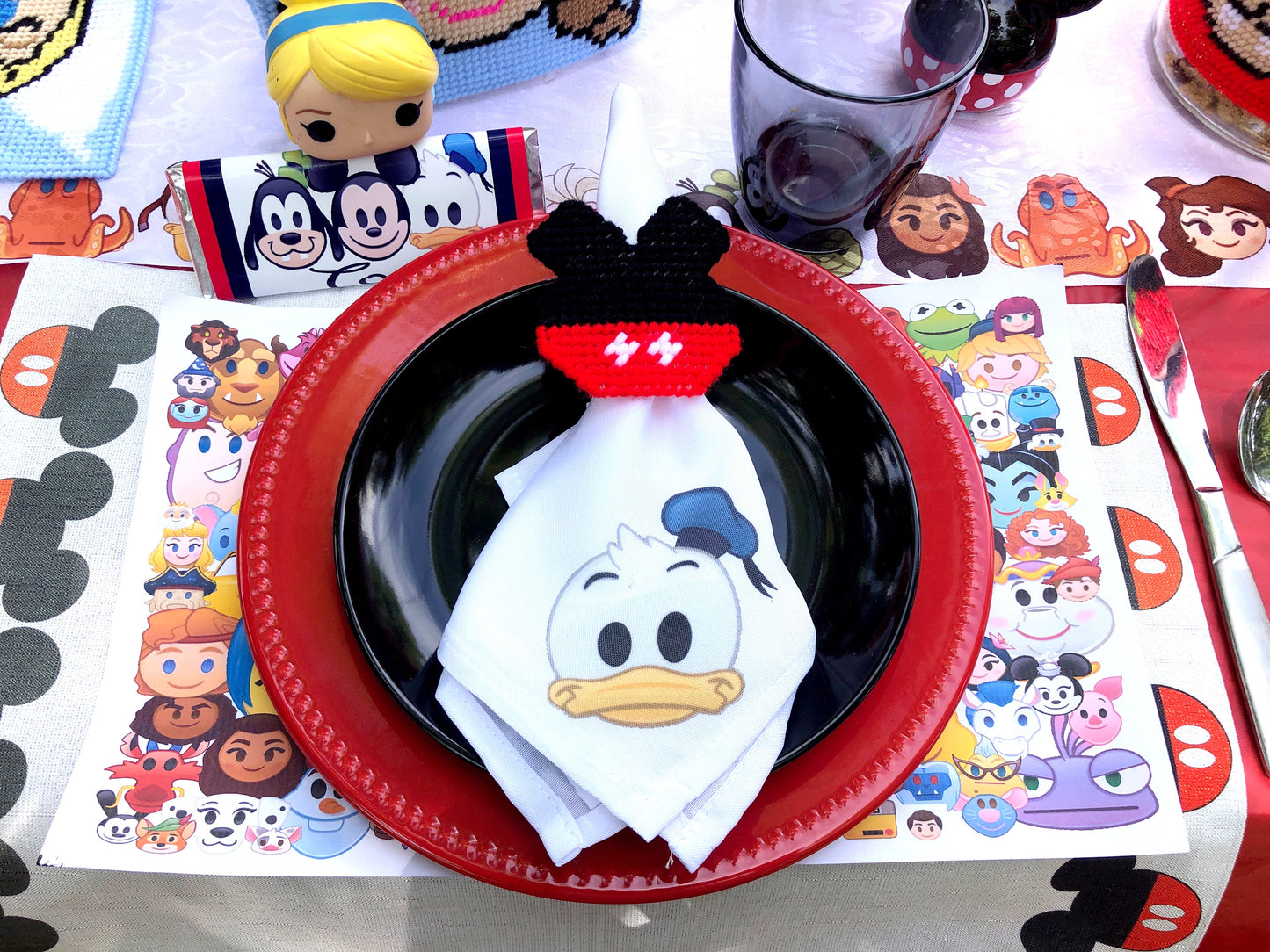 Mickey Mouse Plastic Canvas Napkin Ring Pattern