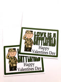 Army Valentines Day Candy Bag Topper