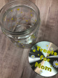 Daisy and Hearts Candy Jar