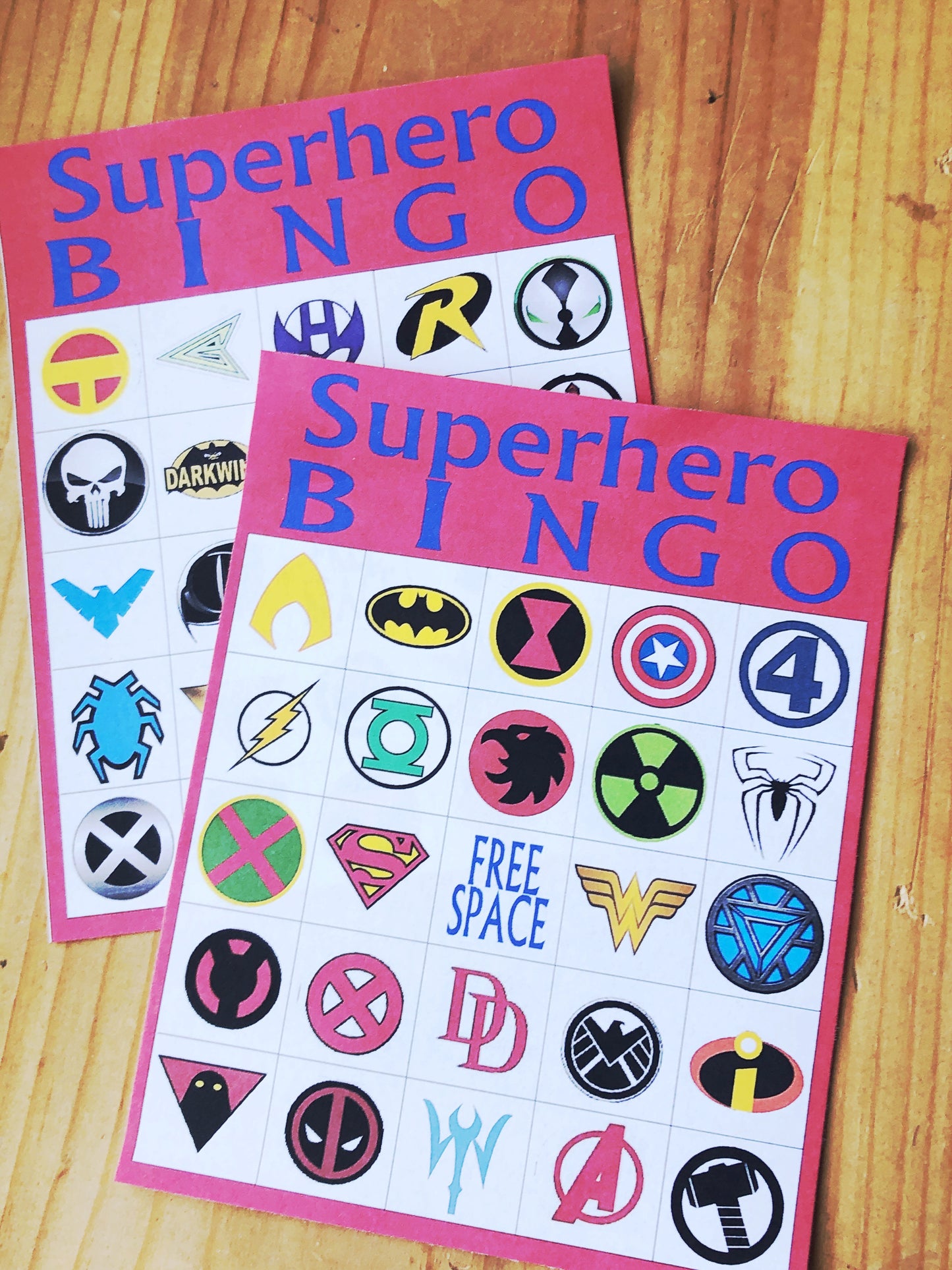 Superhero Bingo Game Printable