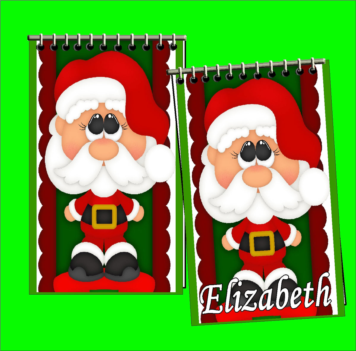 Santa Personalized Stocking Stuffer Notebook