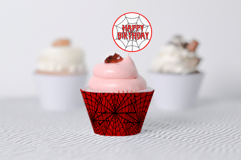 Spiderman Cupcake Topper and Wrapper Printable – DIY Party Mom