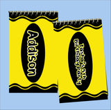 Colored Crayon Personalized Notebook Party Favor