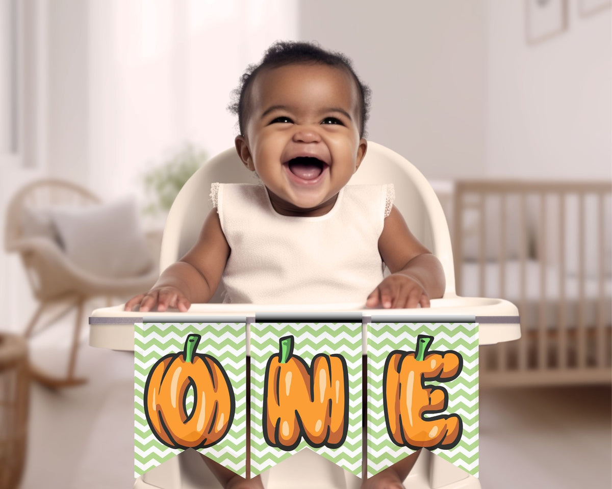 Chevron Pumpkin Canva Template Pennant Banner Printable