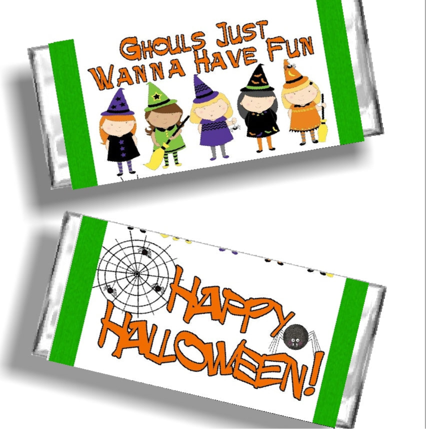 Ghouls Have Fun Halloween Candy Bar Wrapper