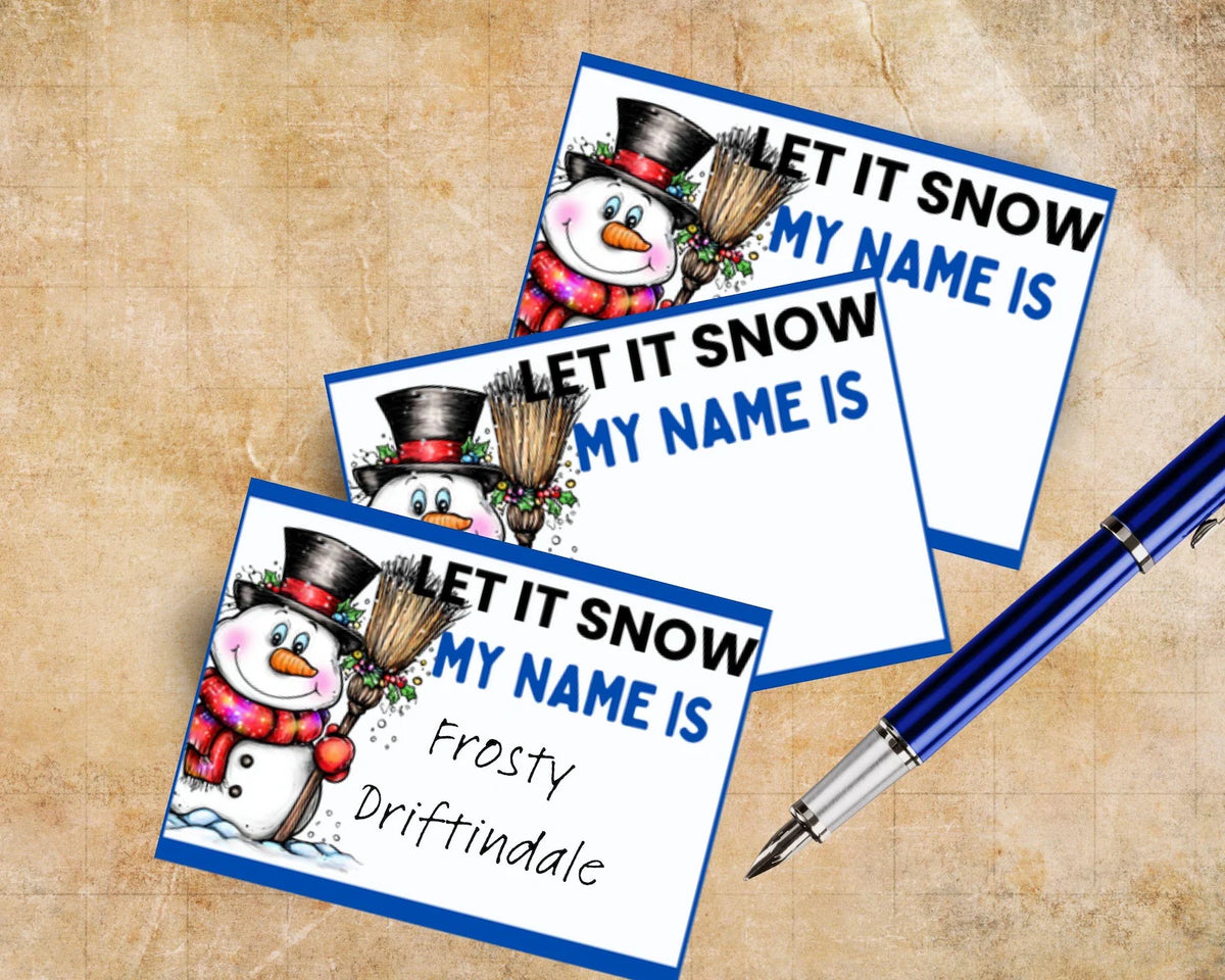 What’s Your Snowman Name Chrismas Game Printable