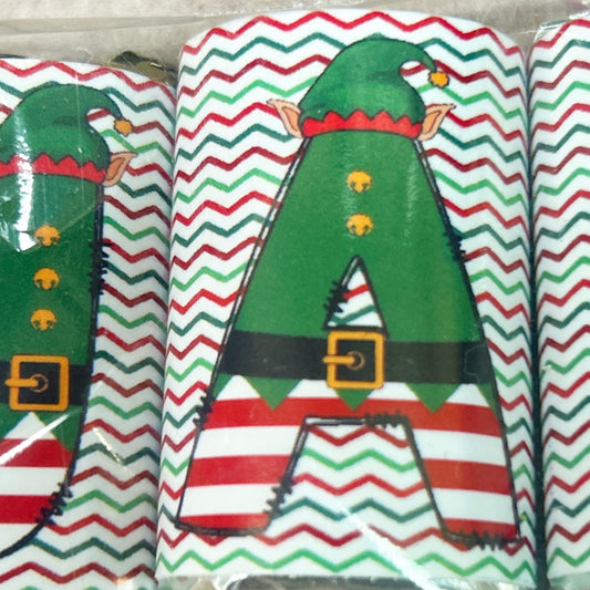 Christmas Elf Alphabet Hershey Candy Bar Wrapper Stocking Stuffer Printable