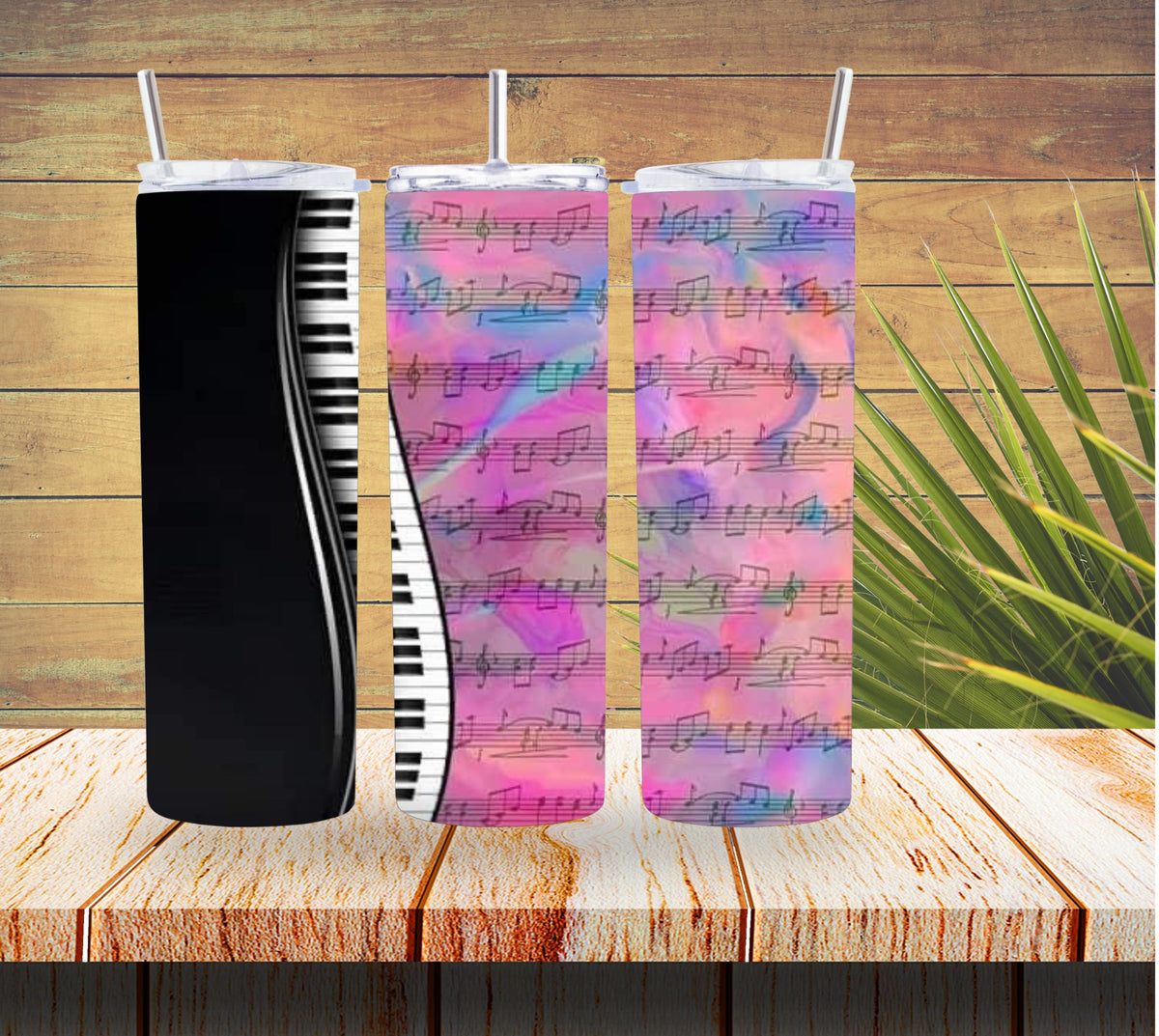 Piano Keys Personalized 20 ounce Stainless Steel Tumbler  *553