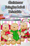 Gingerbread “Merry CHIP-MAS” Pringles Can Label Printable
