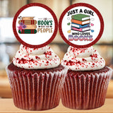 Book Lover Cupcake Topper Printable