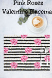 Pink Roses Valentine Placemat