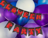Red Devil Halloween Pennant Banner Printable