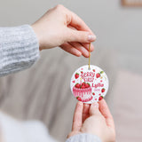 Berry First Birthday Ornament, Personalized Strawberry First Birthday Gift, Baby Girl 1st Birthday Christmas Ornament, Name Year Keepsake