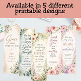Christian Motherhood Bookmark Set – Printable Bible Verse Bookmarks for Moms (Set of 5)