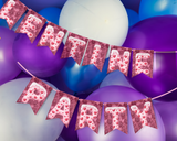 Valentine Alphabet Pennant Banner Letters Printable