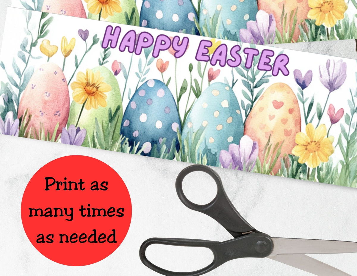Easter Pringles Can Label & Lid, Watercolor Easter Egg Snack Wrap Printable