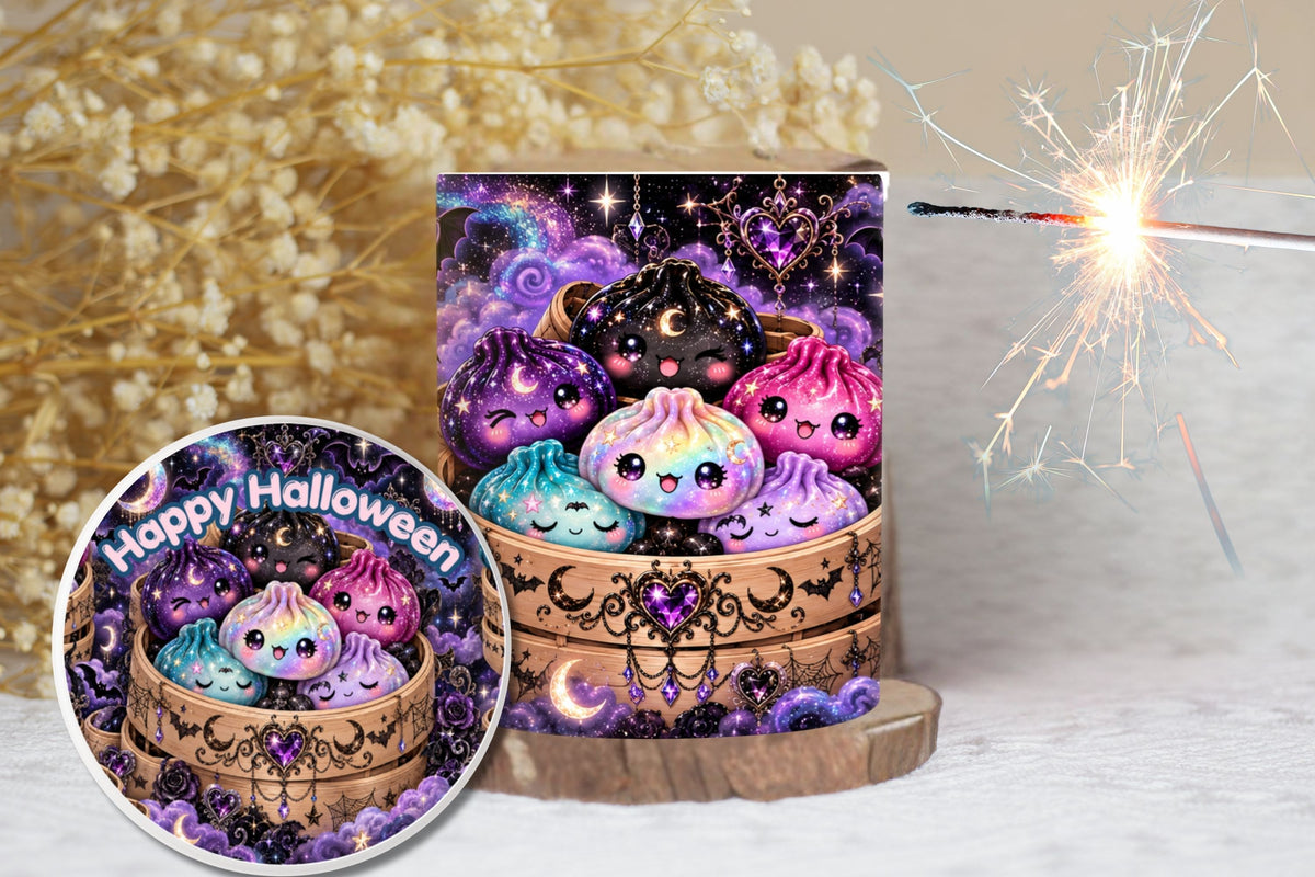 Halloween Pringles Can Wrapper, Spooky Dumpling Halloween Treat Label, Printable Party Favor Wrap, JPG PDF Instant Download