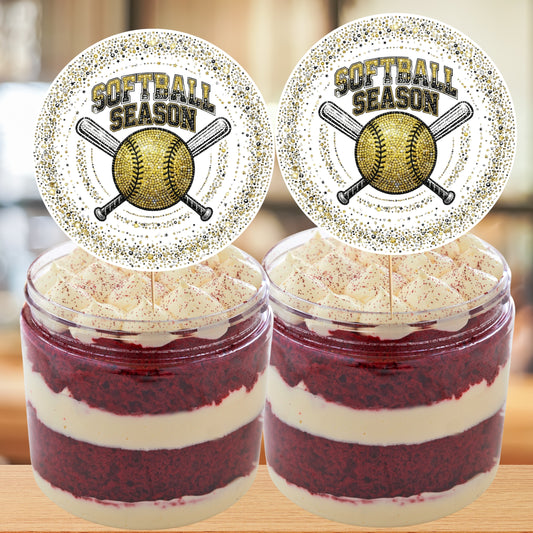 Softball Season Cupcake Toppers Printable