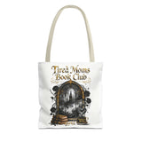 Tired Moms Book Club Tote Bag, Book Lover Gift, Funny Booktok Reader Bag, Booktrovert Mom Tote, Gothic Bookish Aesthetic Bag