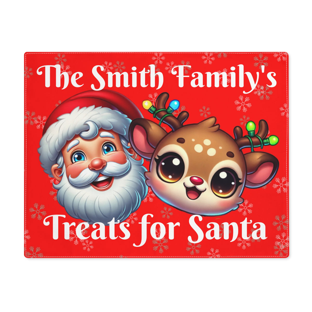 Personalized Santa Cookie Tray Placemat