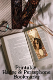 Hades and Persephone Printable Bookmark Set | Dark Romance Fantasy Bookmarks | Romantasy Reader Gift Digital Download