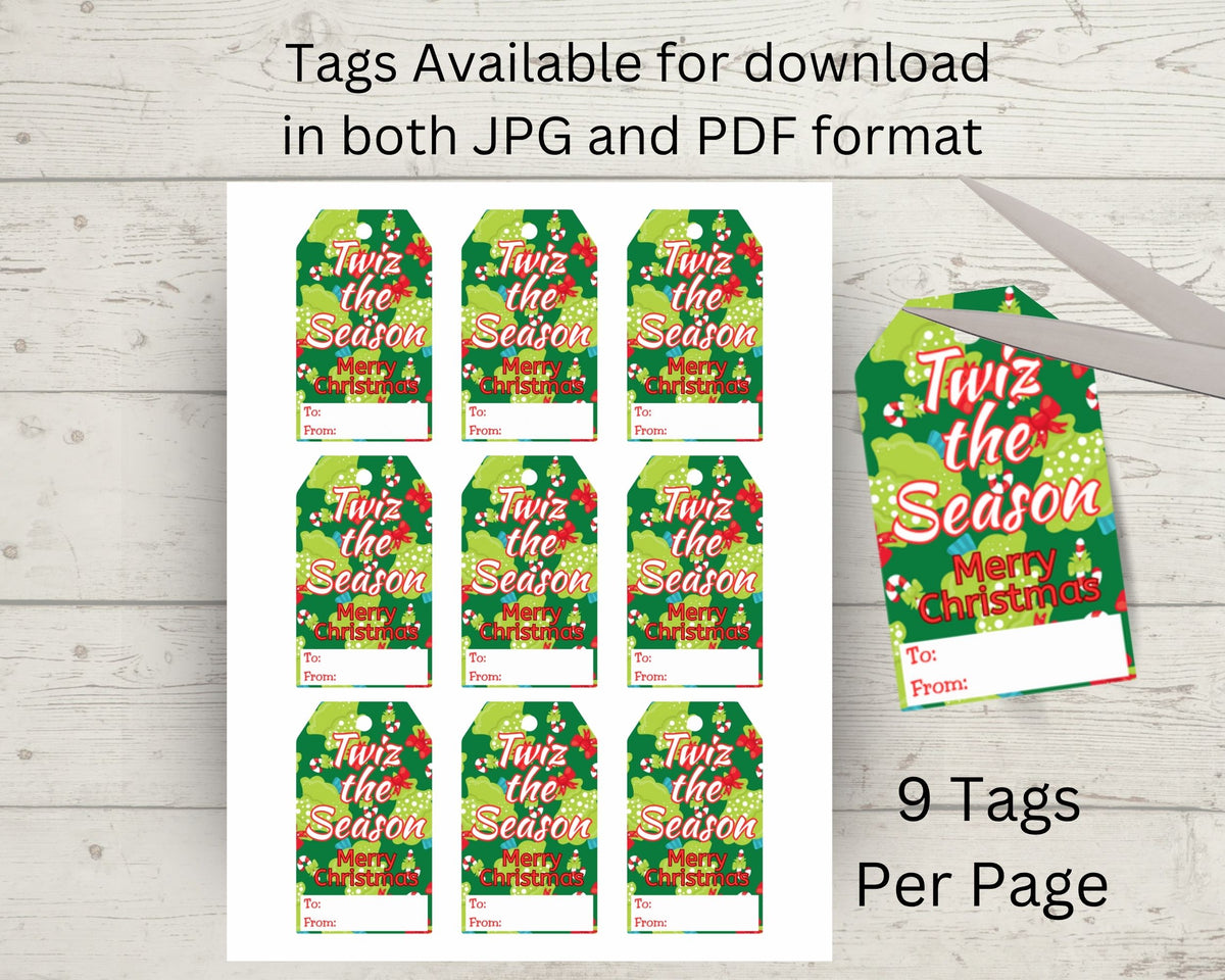 Twiz the Season Christmas Printable Gift Tags