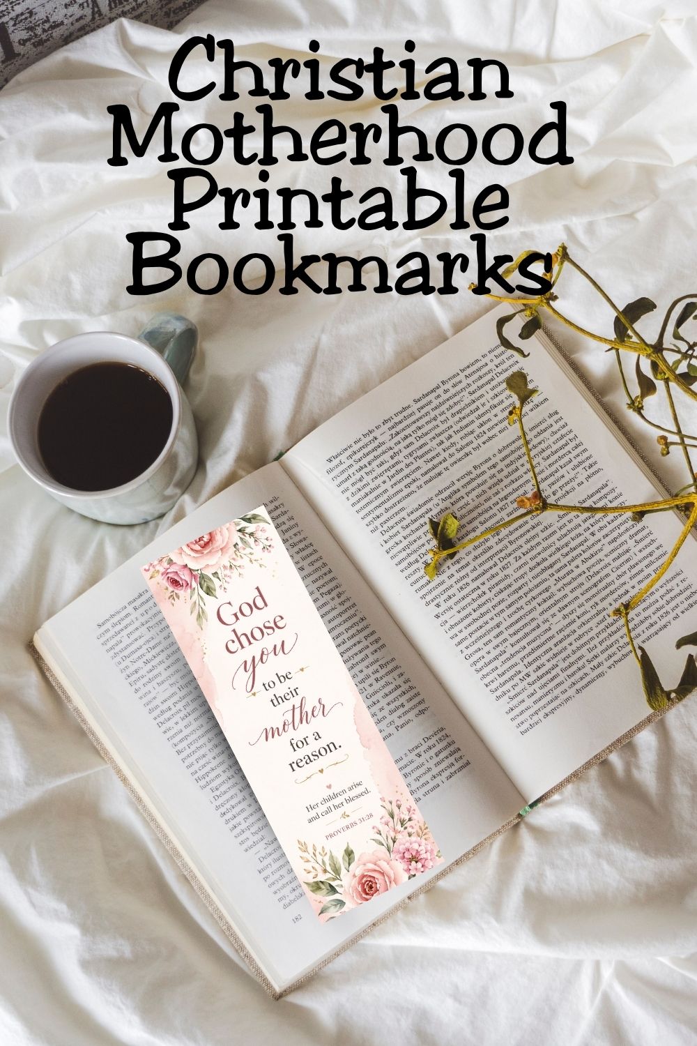 Christian Motherhood Bookmark Set – Printable Bible Verse Bookmarks for Moms (Set of 5)