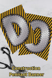 Create a custom construction party banner with this alphabet pennant banner set! Each letter comes as its own file, making it easy to spell names, ages, or party phrases. Includes numbers and a Canva banner template—ideal for birthday parties, classroom decor, and construction-themed events.