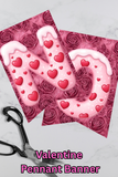 Valentine Alphabet Pennant Banner Letters Printable