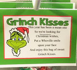 Grinch Kisses Candy Bag Topper Printable