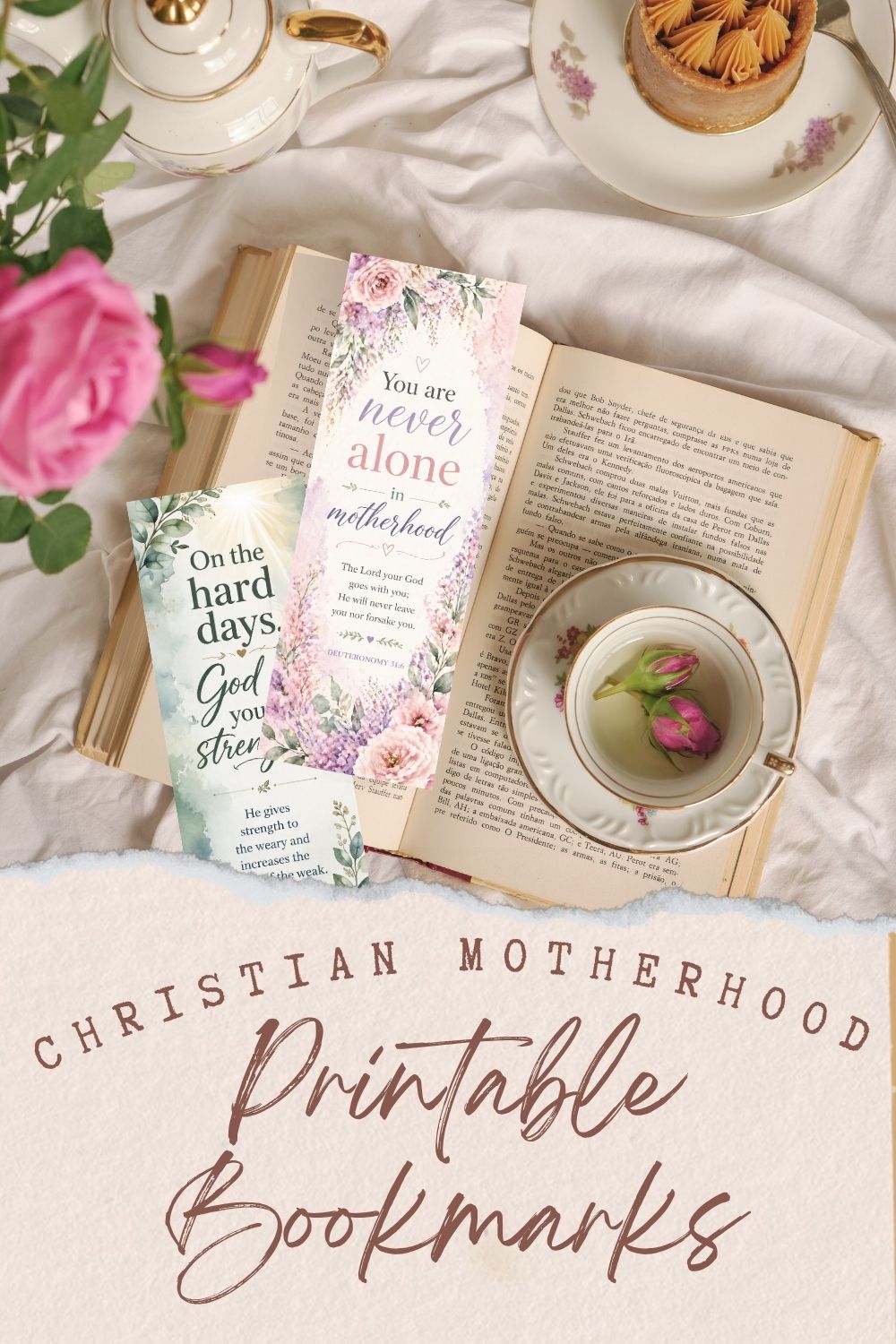 Christian Motherhood Bookmark Set – Printable Bible Verse Bookmarks for Moms (Set of 5)