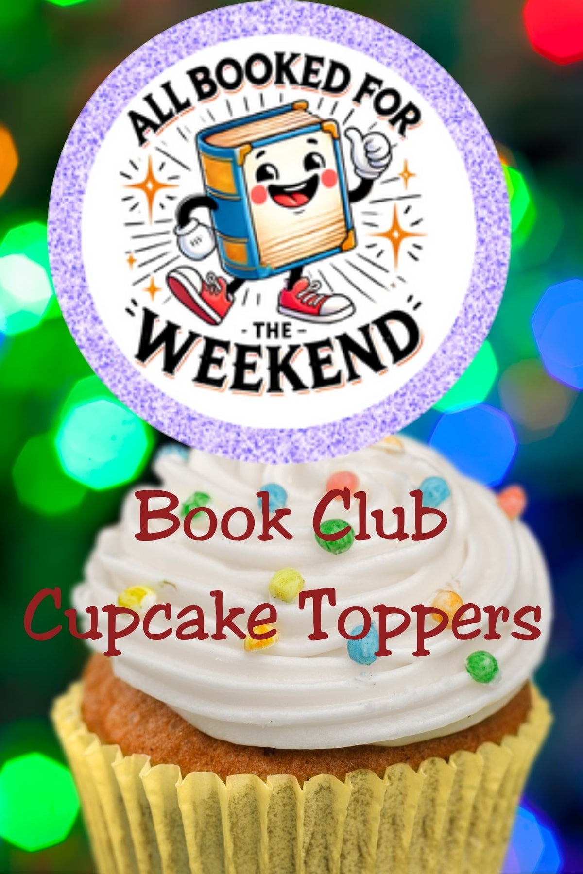 Book Lover Cupcake Topper Printable