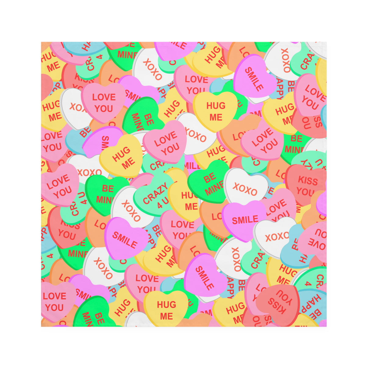 Valentine Conversation Heart Napkins 4 piece set