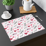 Valentine Love Hearts Placemat, 1pc